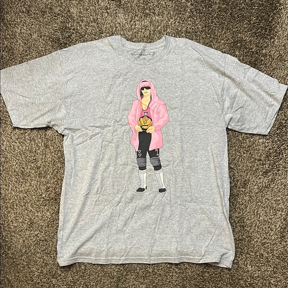 Off The Rope Brett Hart Gray Graphic Tee used XL men’s